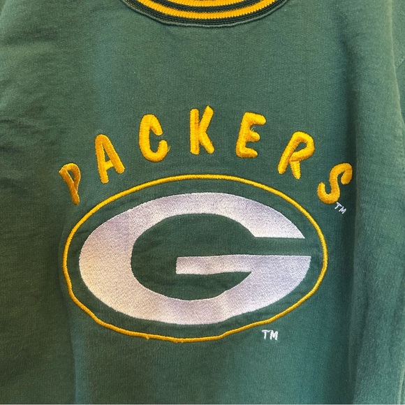 Vintage Boys Medium 10 - 12 Mighty Mac Green Bay Packers Pullover Sweatshirt 90s - Picture 4 of 10